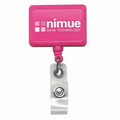 Rectangle Hot Pink Badge Reel (Polydome)